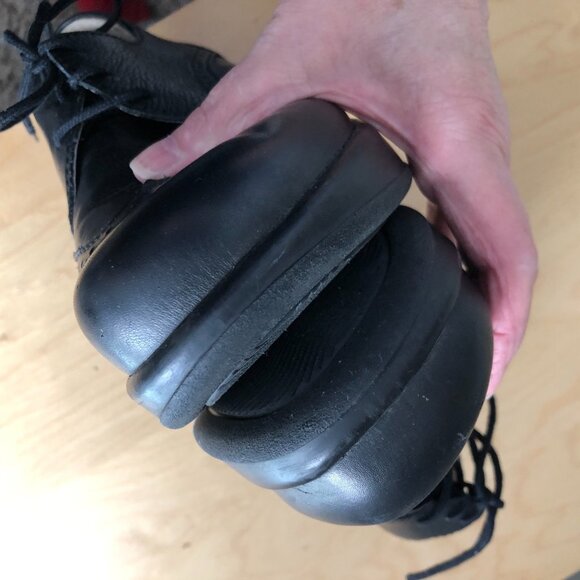 Dromedaris Hornbill Leather Lace Up Loafer Shoe Sz 39 Black Wingtip Comfort MINT - Picture 13 of 13